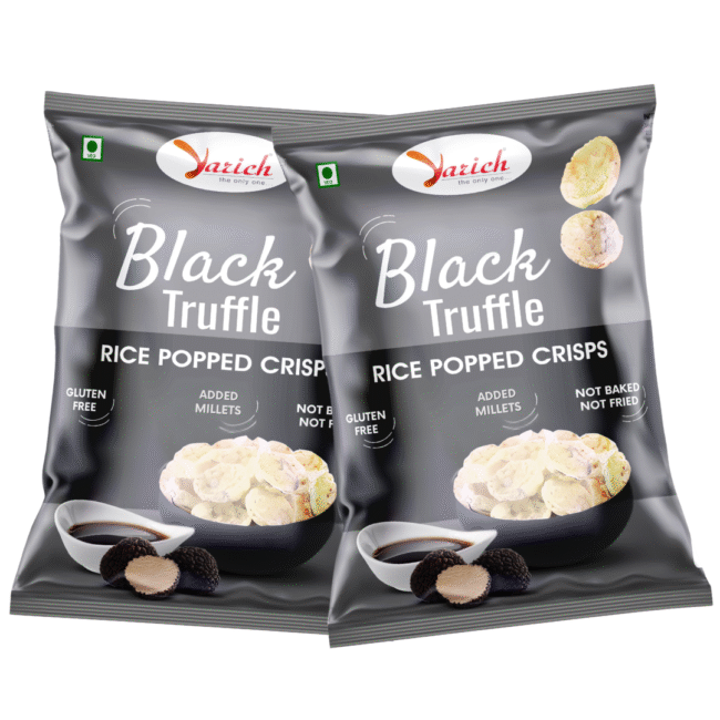 Black Truffle Rice Popped Chips - Pack of 2