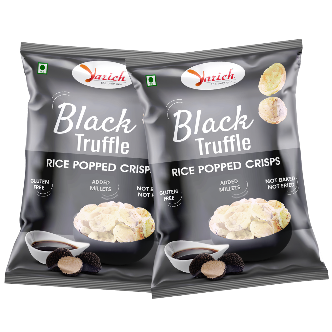Black Truffle Rice Popped Chips - Pack of 2